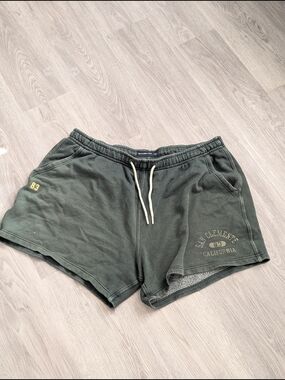 Abercrombie & Fitch Green Lounge Shorts with Contrast Drawstring